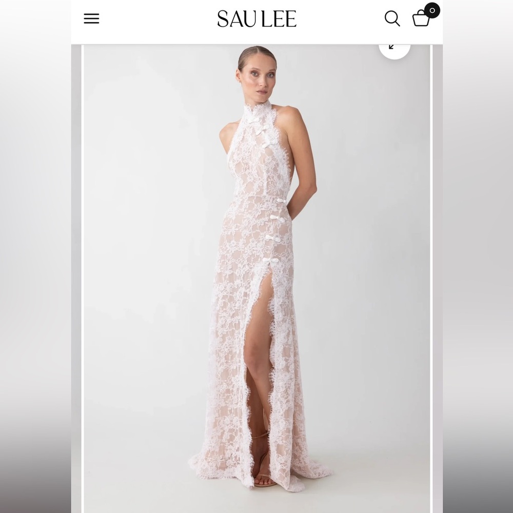 Sau Lee Floral Lace Maxi Dress NEW WITH TAGS